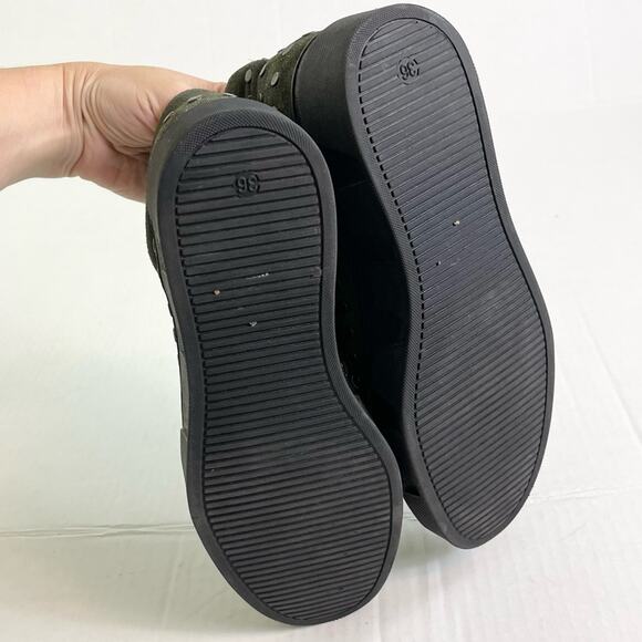 275 Central Green Suede Fashion Sneakers Platform Booties woman's size 36 - Picture 6 of 10